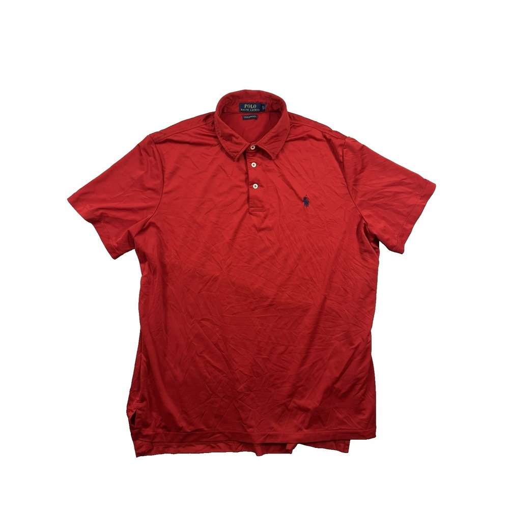 Polo Ralph Lauren Polo Shirt Mens XL Red Performance Golf Moisture Wicking Adult